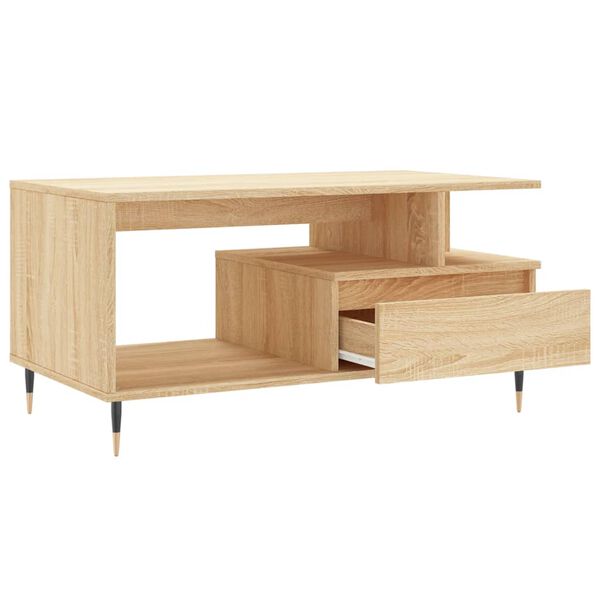 vidaXL Τραπεζάκι Σαλονιού Sonoma Δρυς 90x49x45 εκ. Επεξεργασμένο Ξύλο