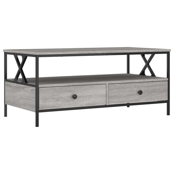 vidaXL Τραπεζάκι Σαλονιού Γκρι Sonoma 100 x 51 x 45 εκ. Επεξεργ. Ξύλο