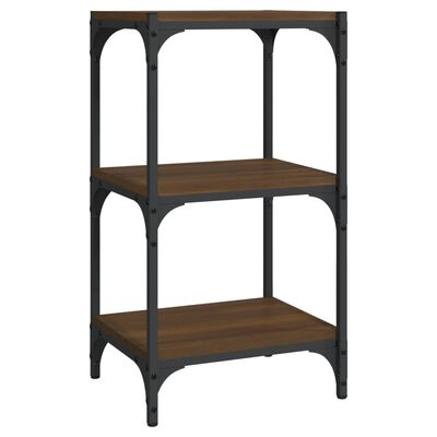 vidaXL Βιβλιοθήκη Καφέ Δρυς 40x33x70,5 εκ. Επεξεργασμένο Ξύλο & Ατσάλι