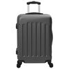 vidaXL Σετ Βαλίτσας με κλειδαριά 3 pcs Σκούρο γκρι 50 x 31 x 78 εκ