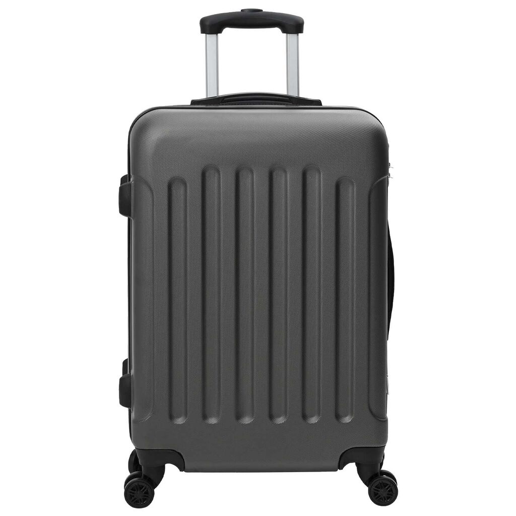vidaXL Σετ βαλιτσών 3 τεμ Σκληρού ΚαShell Σκούρο Γκρι 20'' 24'' 28'' ABS