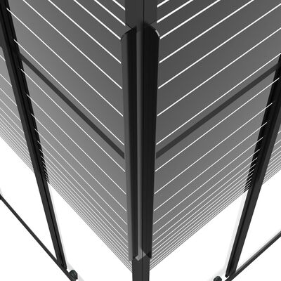 vidaXL Καμπίνα Ντουζιέρας με Ρίγες Μαύρη 80 x 80 x 180 εκ. από ESG