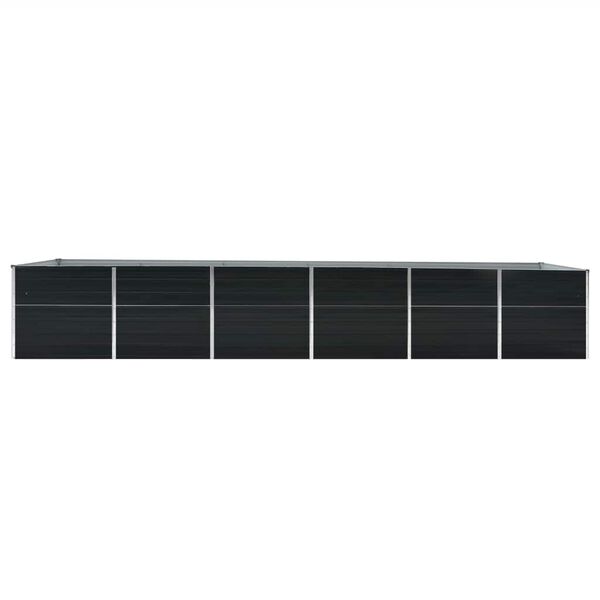 vidaXL Ζαρντινιέρα Υπερυψωμένη Ανθρακί 480x80x77 εκ. Γαλβαν. Χάλυβας