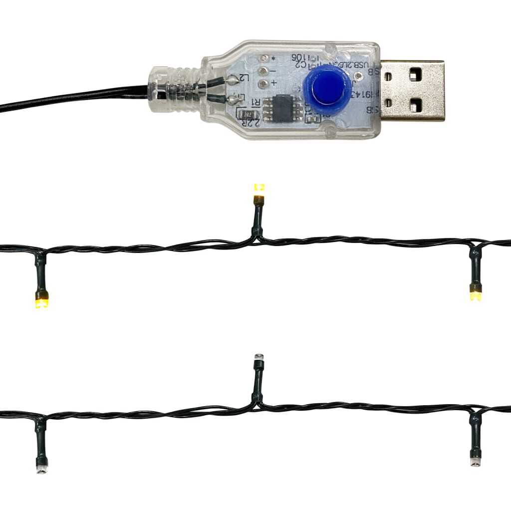 vidaXL Γιρλάντα Χριστουγεννιάτικη με Λαμπάκια LED Κόκκινη 5 μ.