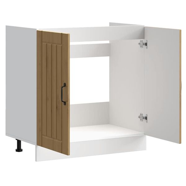 vidaXL Ντουλάπι βάσης νεροχύτη "Lucca" Artisan Oak Engineered Wood