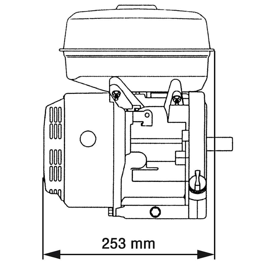Βενζινοκινητήρας 6,5 HP 4,8 kW Μαύρος
