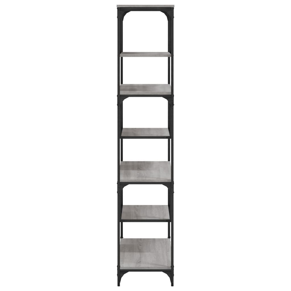 vidaXL Βιβλιοθήκη Γκρι Sonoma 81x36x176 εκ. από Επεξεργ. Ξύλο