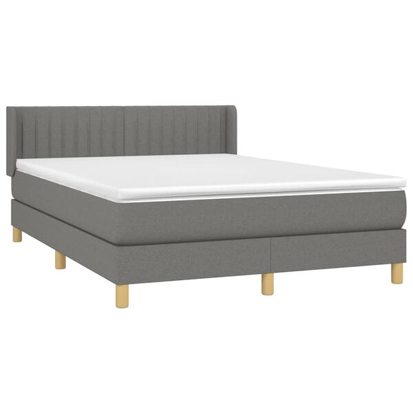 vidaXL &Kappa;&rho;&epsilon;&beta;ά&tau;&iota; Boxspring &mu;&epsilon; &Sigma;&tau;&rho;ώ&mu;&alpha; &Sigma;&kappa;&omicron;ύ&rho;&omicron; &Gamma;&kappa;&rho;&iota; 140x190 &epsilon;&kappa;. &Upsilon;&phi;&alpha;&sigma;&mu;ά&tau;&iota;&nu;&omicron;
