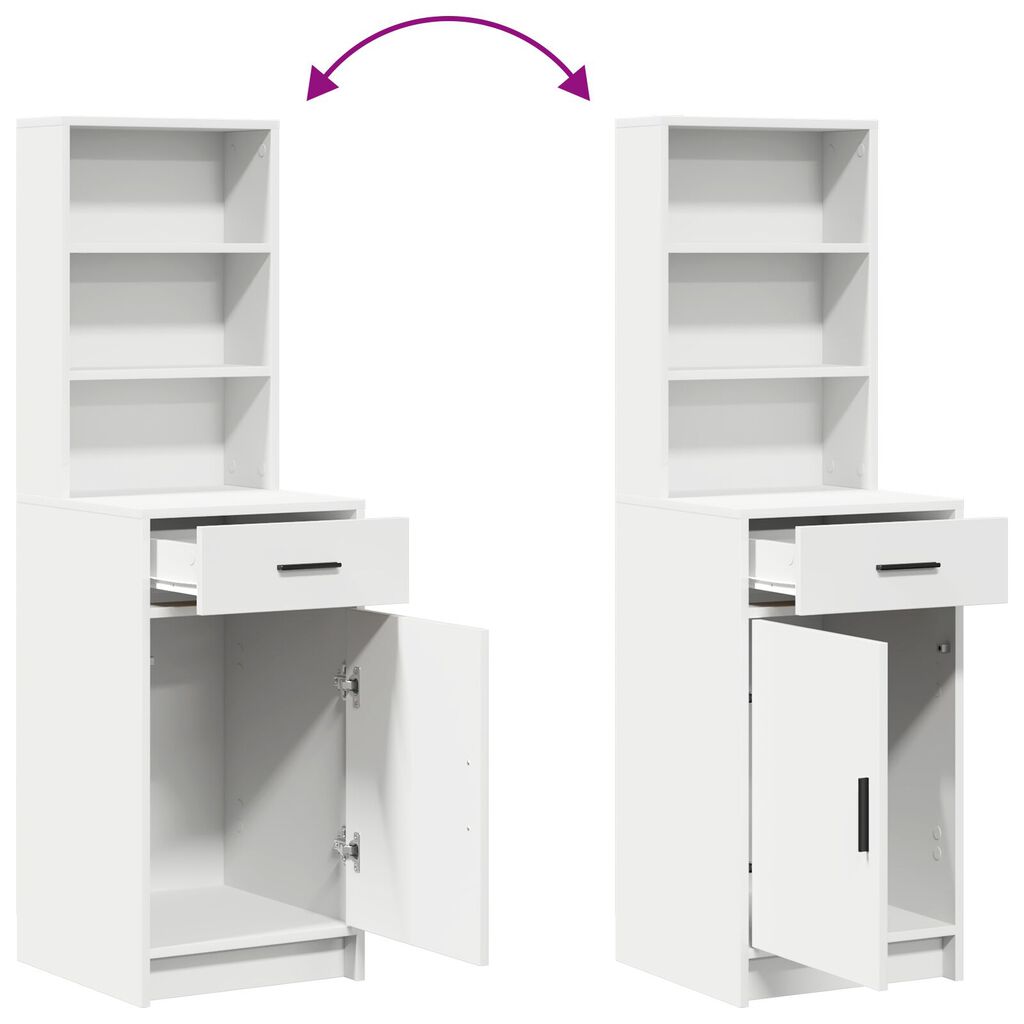 vidaXL Υψηλός μπουφές Λευκός 40x41x135 εκ. Ξύλο επεξεργασμένου