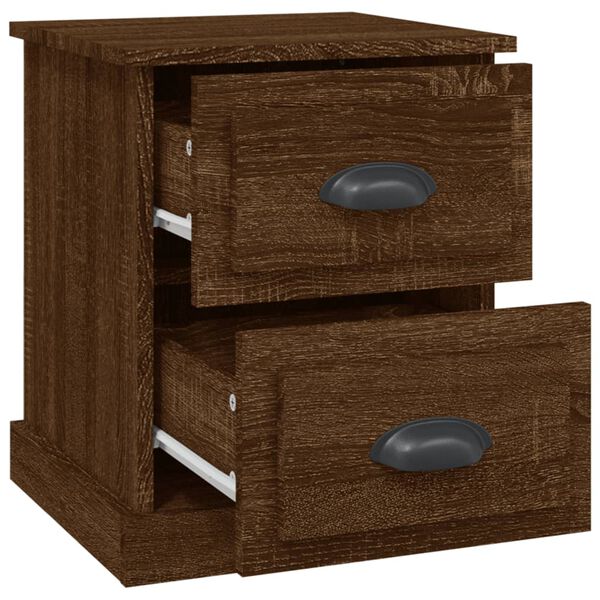 vidaXL Κομοδίνο Καφέ δρυς 39x39x47,5 εκ. από Επεξεργασμένο Ξύλο