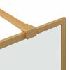 vidaXL Τοίχος Ντους Walk-in Χρυσό 140 x 195 cm σκληρυμένο γυαλί