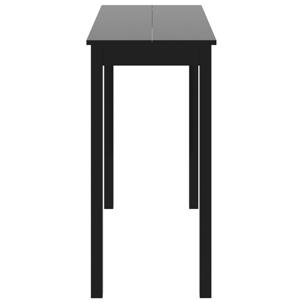 vidaXL Τραπέζι Μπαρ Μαύρο 115 x 55 x 107 εκ. από MDF