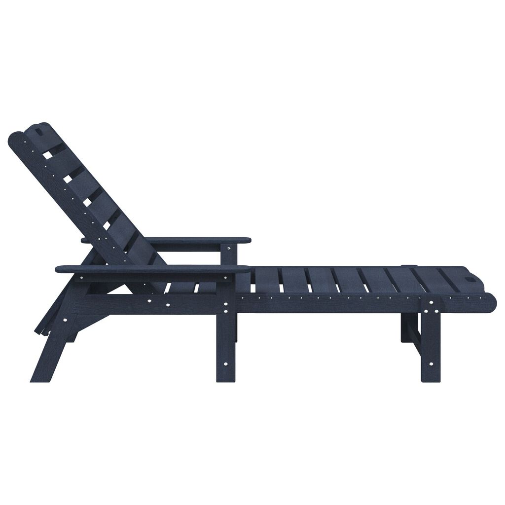 vidaXL Ξαπλώστρα Ναυτικό μπλε 53x162x98.5 εκ. HDPE