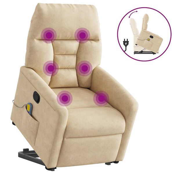 vidaXL &Pi;&omicron;&lambda;&upsilon;&theta;&rho;ό&nu;&alpha; &Mu;&alpha;&sigma;ά&zeta; &Alpha;&nu;&alpha;&kappa;&lambda;&iota;&nu;ό&mu;&epsilon;&nu;&eta; &mu;&epsilon; &Alpha;&nu;ύ&psi;&omega;&sigma;&eta; &Kappa;&rho;&epsilon;&mu; Ύ&phi;&alpha;&sigma;&mu;&alpha; &Mu;&iota;&kappa;&rho;&omicron;ϊ&nu;ώ&nu;