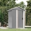 vidaXL Αποθήκη Κήπου Γκρι 126 x 97,5 x 177 εκ. από Γαλβανισμένο Ατσάλι