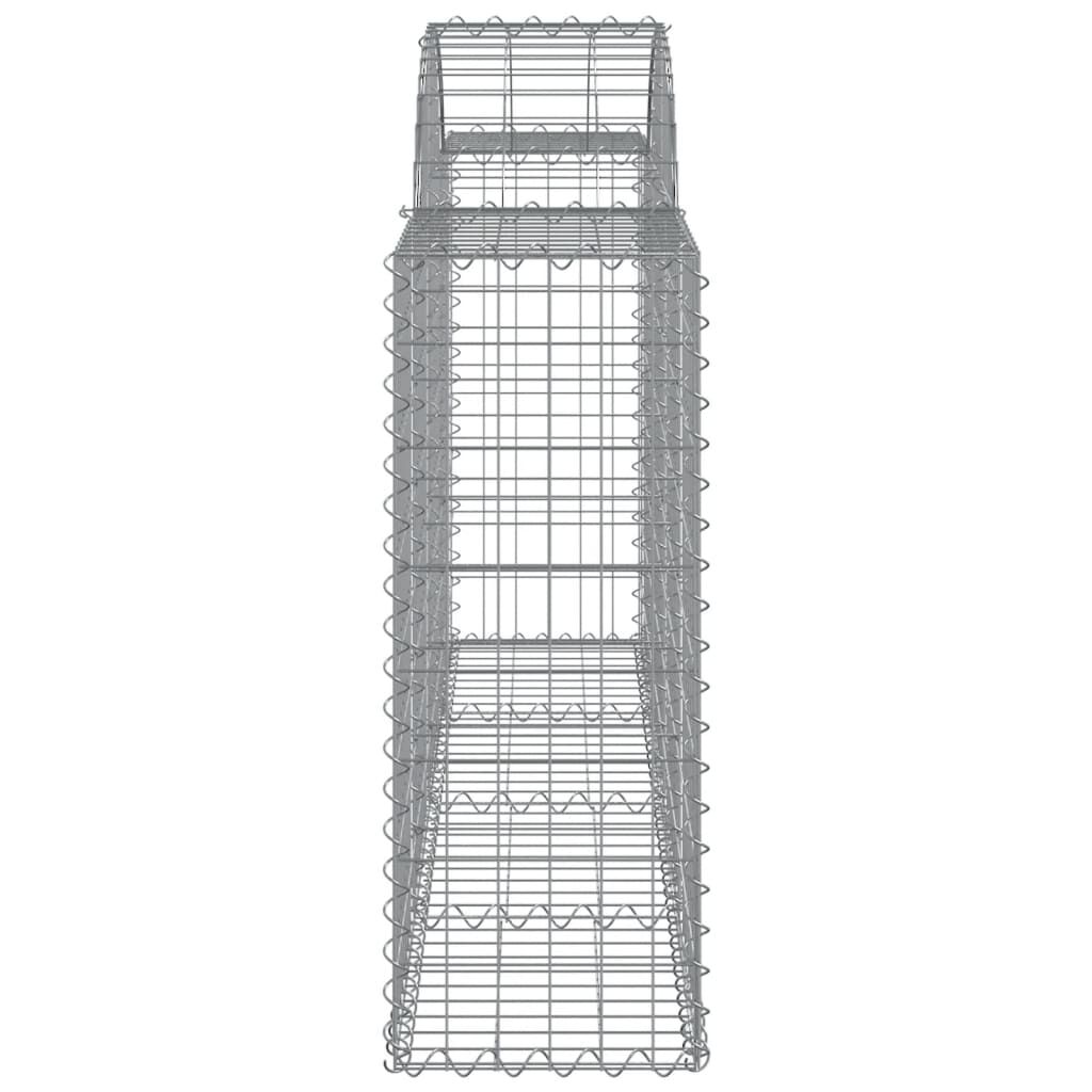 vidaXL Συρματοκιβώτια Τοξωτά 5 τεμ. 200x30x80/100 εκ. Γαλβαν. Ατσάλι