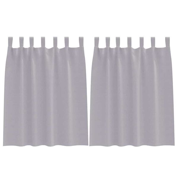 vidaXL Κουρτίνες 2 pcs Μεταλλικό Γκρι 140x140cm Πολυεστέρας