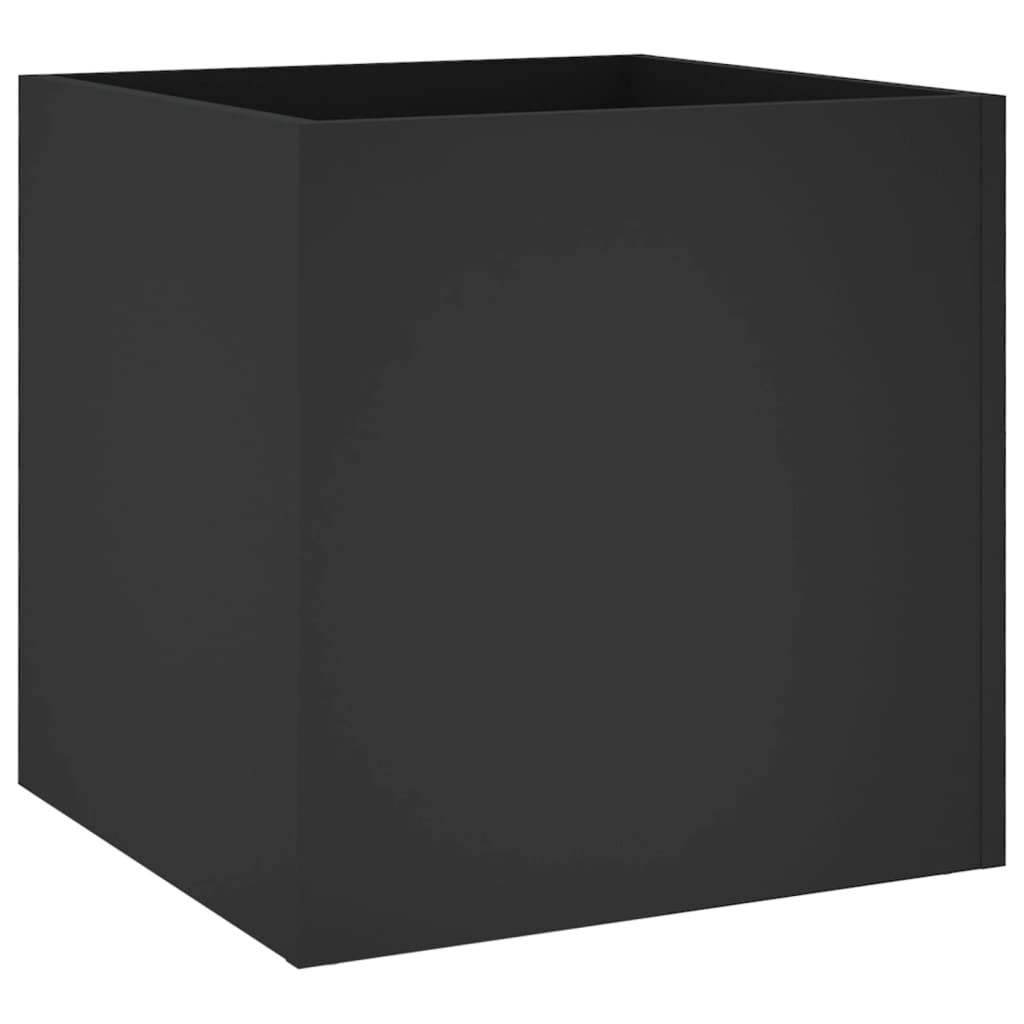 vidaXL Ζαρντινιέρα Μαύρη 40 x 40 x 40 εκ. από Επεξεργασμένο Ξύλο