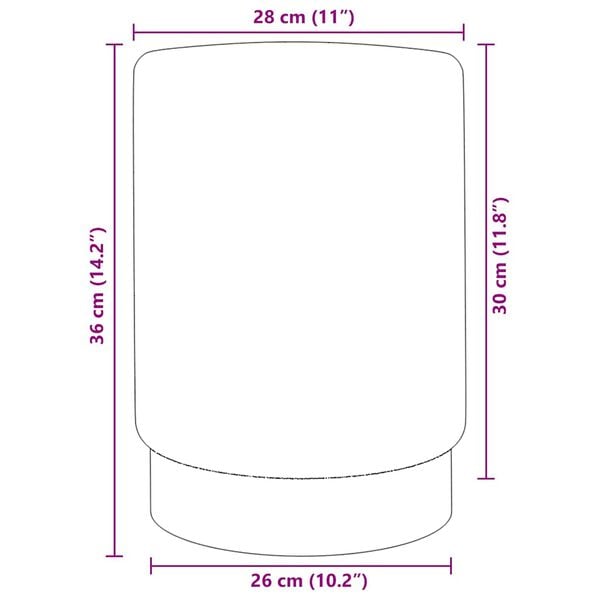 vidaXL Σκαμπό Βερικοκί / Χρυσό Βελούδινο 28 x 36 cm