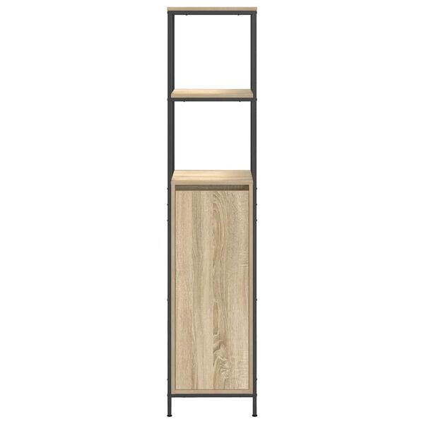 vidaXL Ντουλάπι μπάνιου με ράφια Sonoma δρυς 36x35x165 εκ.