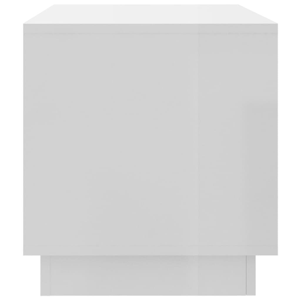 vidaXL Έπιπλο Τηλεόρασης Γυαλ. Λευκό 102x41x44 εκ. Επεξεργασμένο Ξύλο