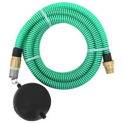 vidaXL Σωλήνας Αναρρόφησης Ορειχ. Συνδέσεις Πράσινος 5 μ/1,1" PVC