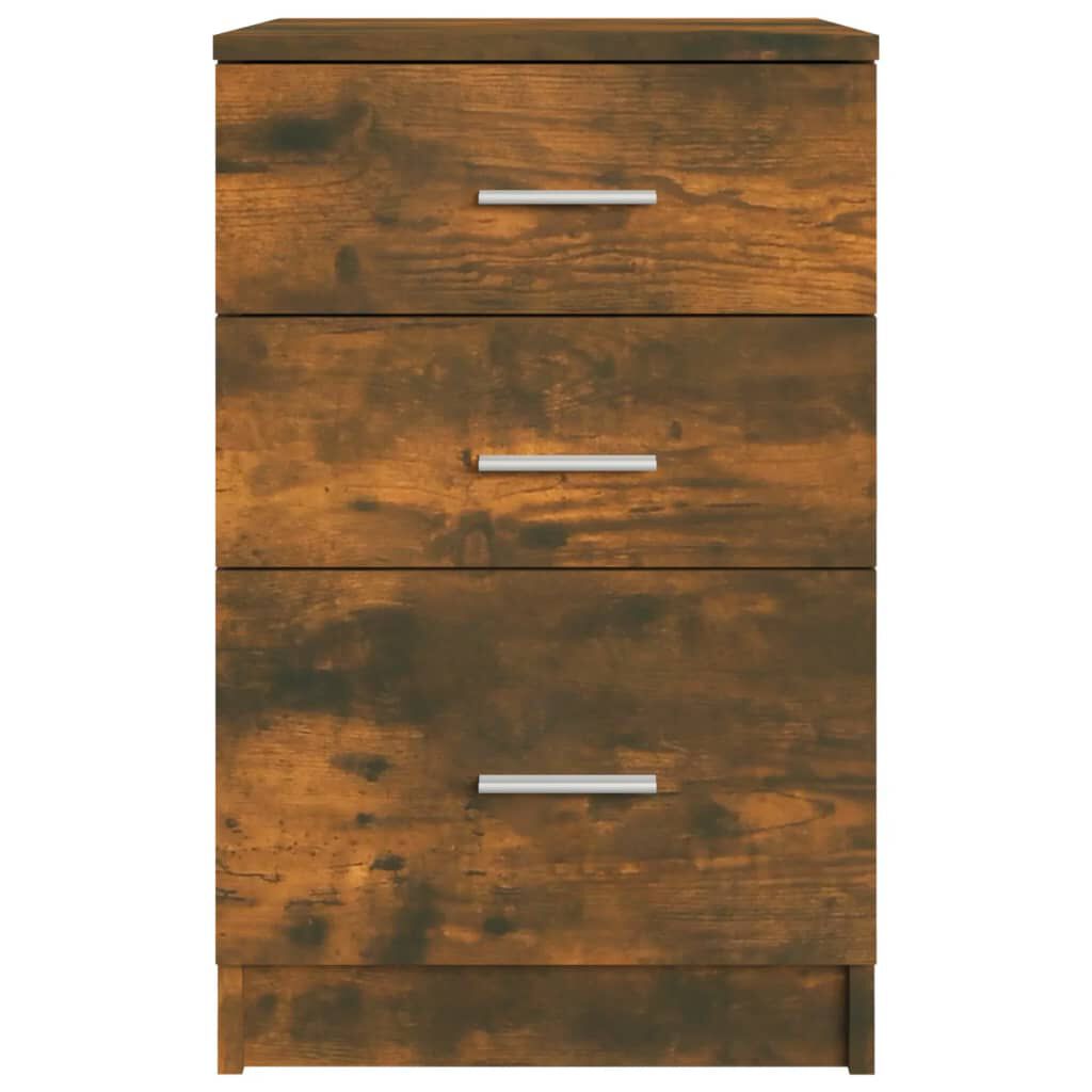 vidaXL Κομοδίνο Καπνιστή Δρυς 40 x 40 x 63 εκ. από Επεξεργασμένο Ξύλο
