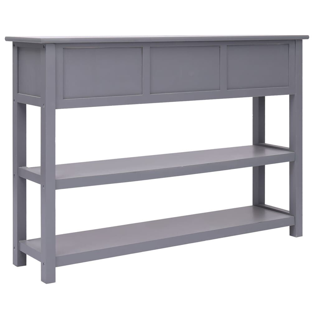 vidaXL Ντουλάπι Γκρι 108 x 30 x 76 εκ. από Μασίφ Ξύλο Παυλώνιας
