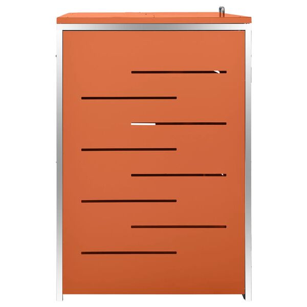 vidaXL Πλαίσιο Κάδων Απορρ. Τετραπλό Ρόδες 276,5x77,5x112,5εκ Αν. Ατσ.