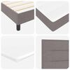 vidaXL Κρεβάτι box spring με στρώμα με στρώμα Taupe 80 x 200 cm