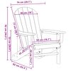 vidaXL Καρέκλα Adirondack Ναυτικό μπλε 74 x 82 x 92 εκ. HDPE