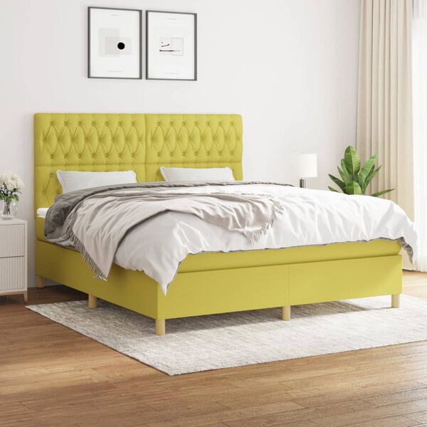 vidaXL &Kappa;&rho;&epsilon;&beta;ά&tau;&iota; Boxspring &mu;&epsilon; &Sigma;&tau;&rho;ώ&mu;&alpha; &Pi;&rho;ά&sigma;&iota;&nu;&omicron; 180x200 &epsilon;&kappa;.&Upsilon;&phi;&alpha;&sigma;&mu;ά&tau;&iota;&nu;&omicron;