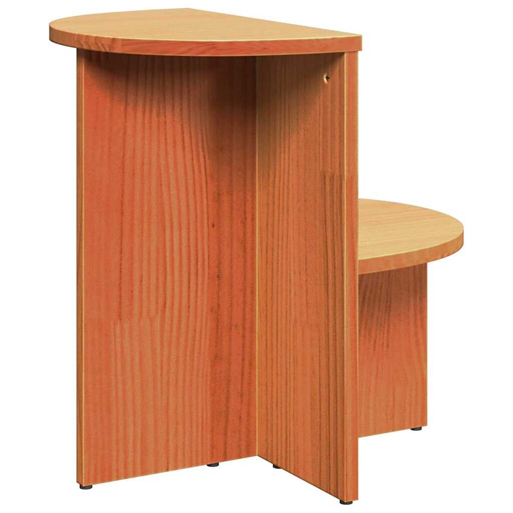 vidaXL Τραπεζάκι Πλευράς Καφέ κεριού 50 x 40 x 50 εκ Μασίφ ξύλο πεύκου