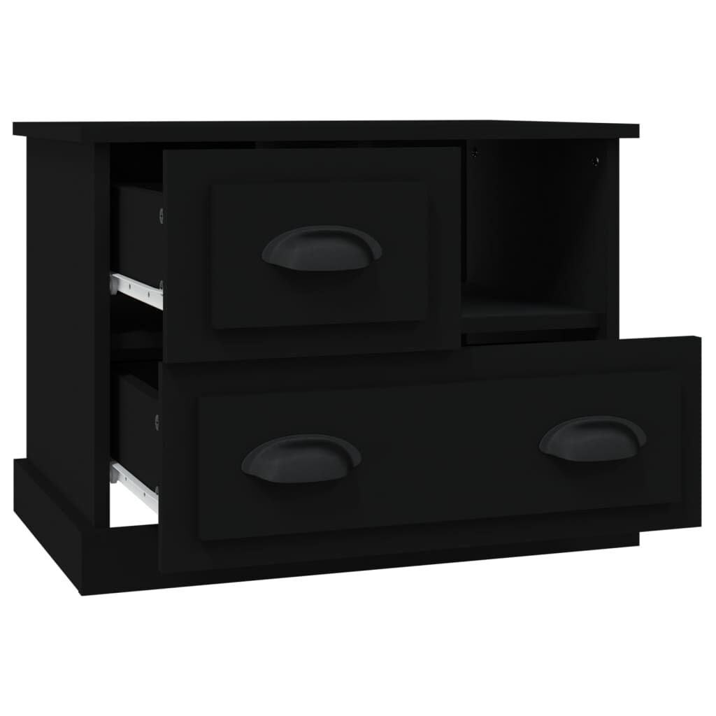 vidaXL Κομοδίνο Μαύρο 60x39x45 εκ.