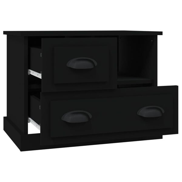 vidaXL Κομοδίνο Μαύρο 60x39x45 εκ.