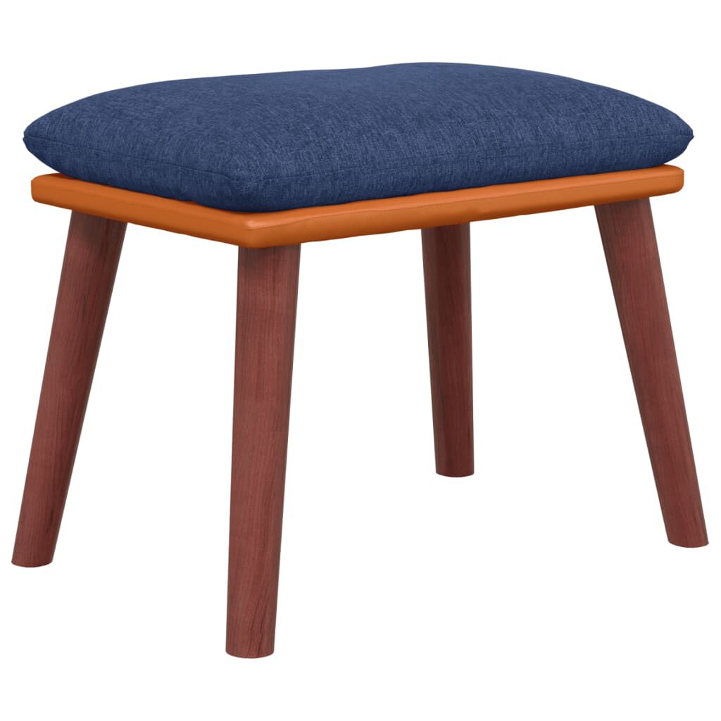 vidaXL Υποπόδιο Μπλε 45x29,5x35 εκ. Ύφασμα & Συνθετικό Δέρμα