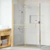 vidaXL Τοίχος ντους Walk-in Χρυσό και διαφανές 120 x 190 cm