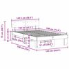 vidaXL Σκελετός Κρεβατιού Καφέ 140 x 190 cm Μασίφ ξύλο πεύκου