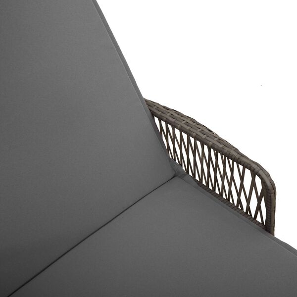 vidaXL Ξαπλώστρα 2-πρόσωπο 2 pcs Γκρι 35 x 35 x 32 εκ. συνθετικό ρατάν
