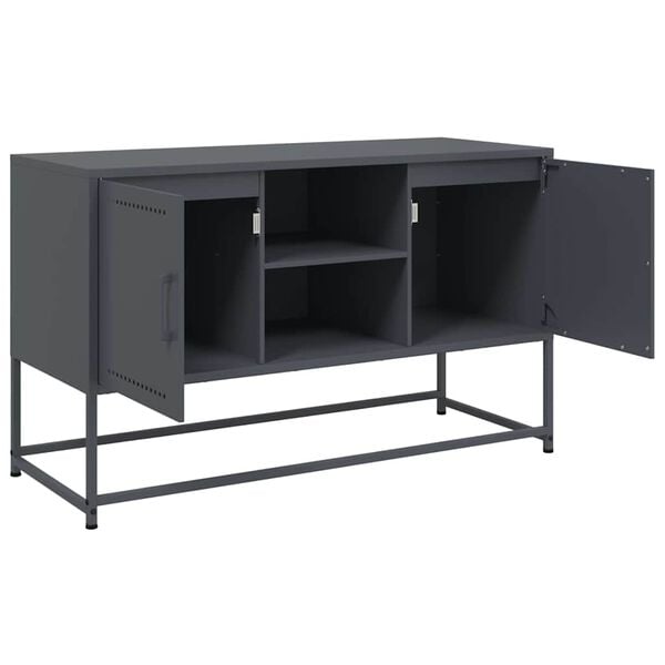 vidaXL Έπιπλο Τηλεόρασης Ανθρακί 100,5x39x60,5 εκ. από Ατσάλι