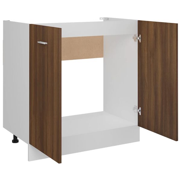 vidaXL Ντουλάπι Lyon Νιπτήρα Καφέ Δρυς 80x46x81,5εκ.