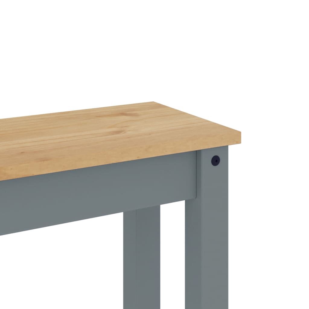 vidaXL Πάγκος Τραπεζαρίας Panama Γκρι 105x30x45 εκ. Μασίφ Ξύλο Πεύκου