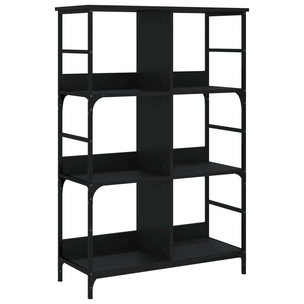 vidaXL Βιβλιοθήκη Μαύρη 78,5x33x117,5 εκ. από Επεξεργασμένο Ξύλο