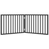 vidaXL Πόρτα Σκύλου Πτυσσόμενη 2 Πάνελ Μαύρη 160 εκ. από Ξύλο Λεύκας