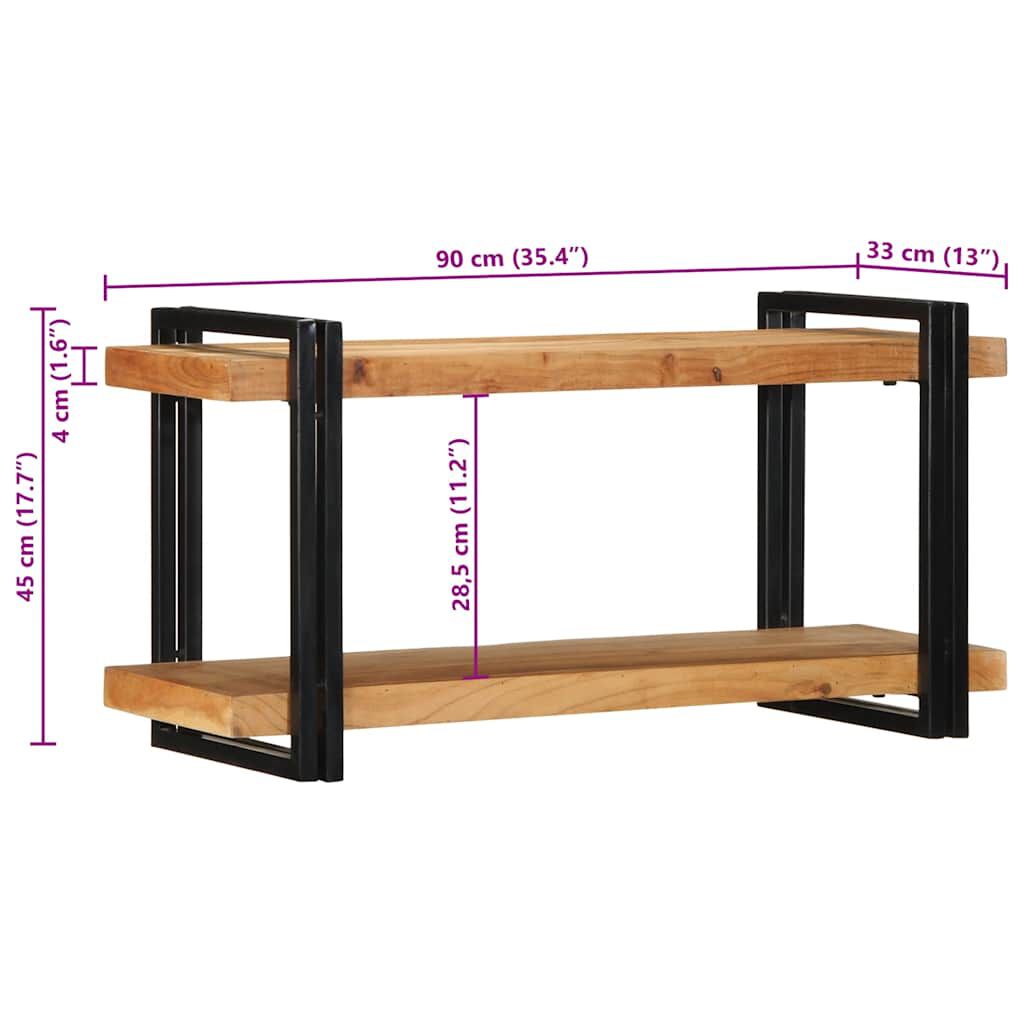 vidaXL Ράφι τοίχου 90x33x45 cm μασίφ ξύλο ακακίας