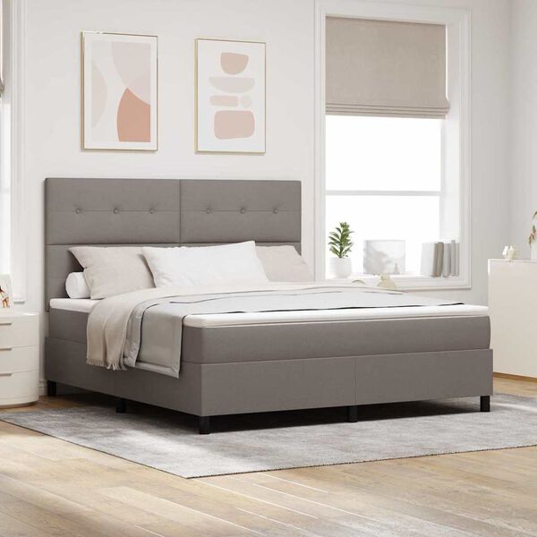 vidaXL &Kappa;&rho;&epsilon;&beta;ά&tau;&iota; &mu;&epsilon; &epsilon;&lambda;&alpha;&tau;ή&rho;&iota;&alpha; &mu;&epsilon; &sigma;&tau;&rho;ώ&mu;&alpha; Taupe 180 x 200 cm ύ&phi;&alpha;&sigma;&mu;&alpha;