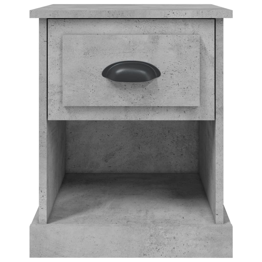 vidaXL Κομοδίνο Γκρι Σκυρ. 39x39x47,5 εκ. από Επεξεργασμένο Ξύλο