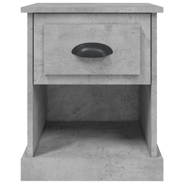 vidaXL Κομοδίνο Γκρι Σκυρ. 39x39x47,5 εκ. από Επεξεργασμένο Ξύλο