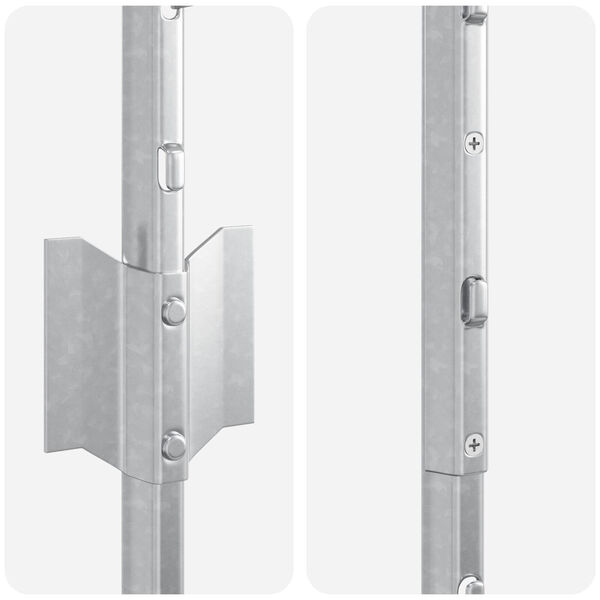 vidaXL Στύλοι Περίφραξης 22 pcs Ασημί 140 cm Γαλβανισμένος χάλυβας