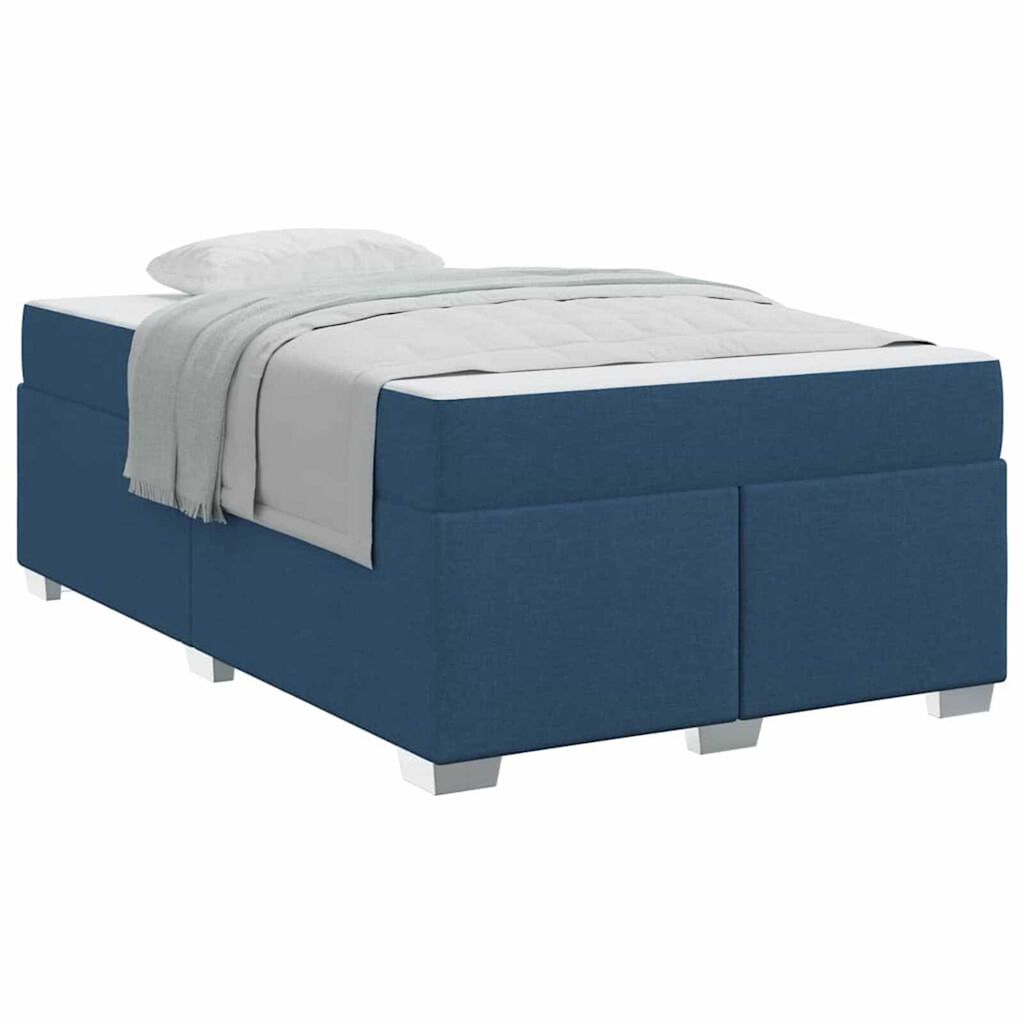vidaXL Σκελετός Κρεβατιού Μπλε 120 x 190 cm ύφασμα